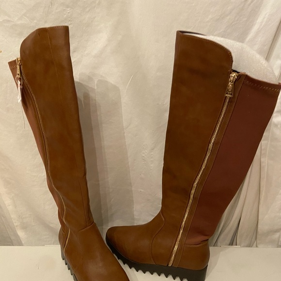 DB DK fashions brown kneehigh boots 5.5 NWT - Picture 3 of 8